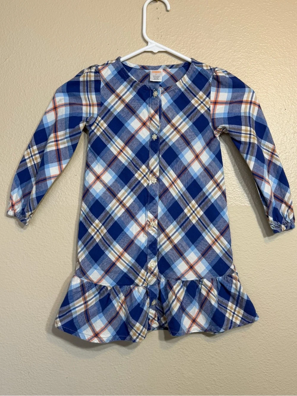 💕Bundle 3 for $20 Girls Gymboree Blue Plaid Button-Front Girls Dress
